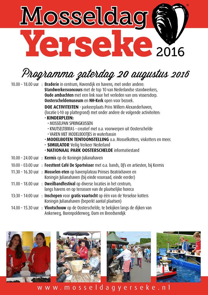 Programma Mosseldag Yerseke 2016